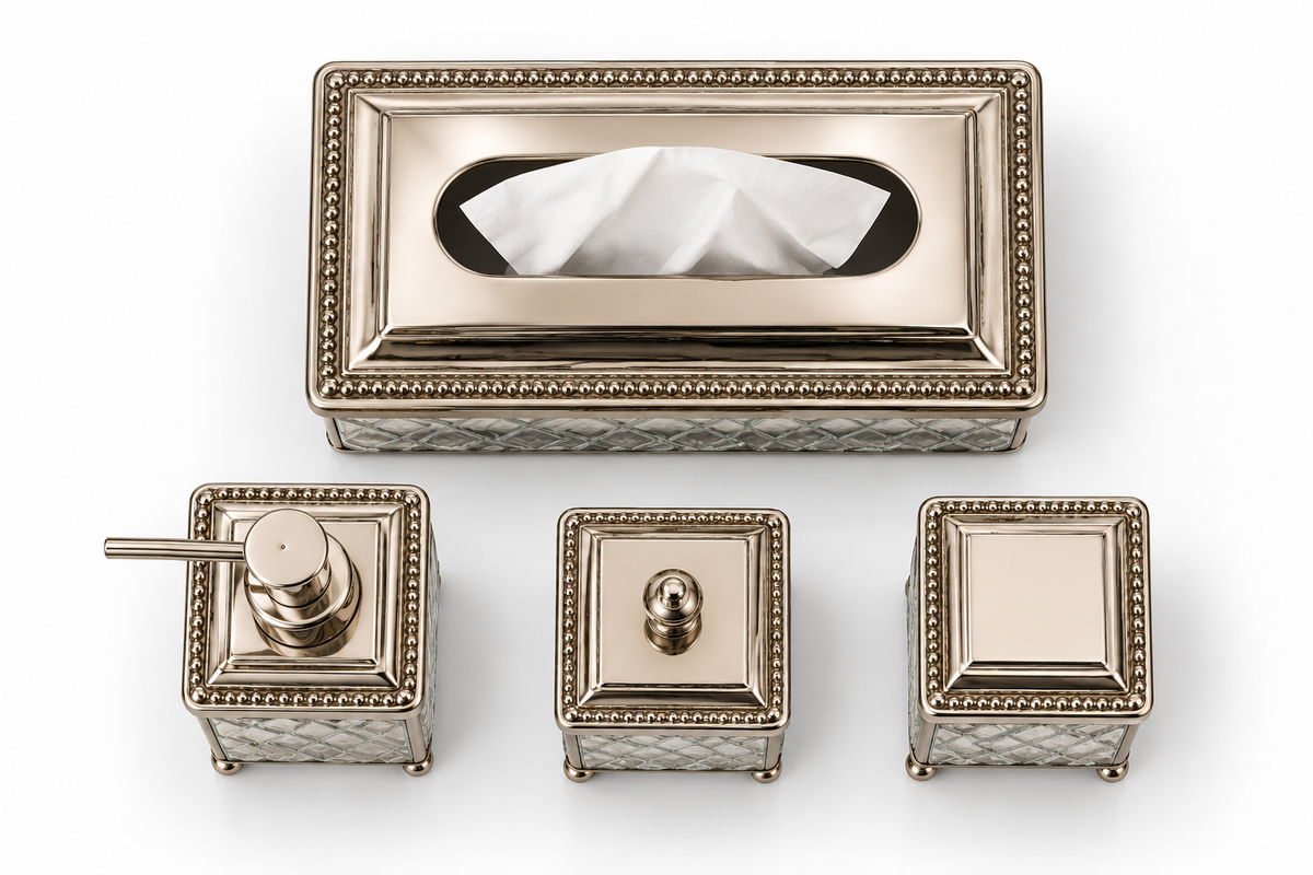 Izzhaar Mirror Luxe Vanity Accessory Set