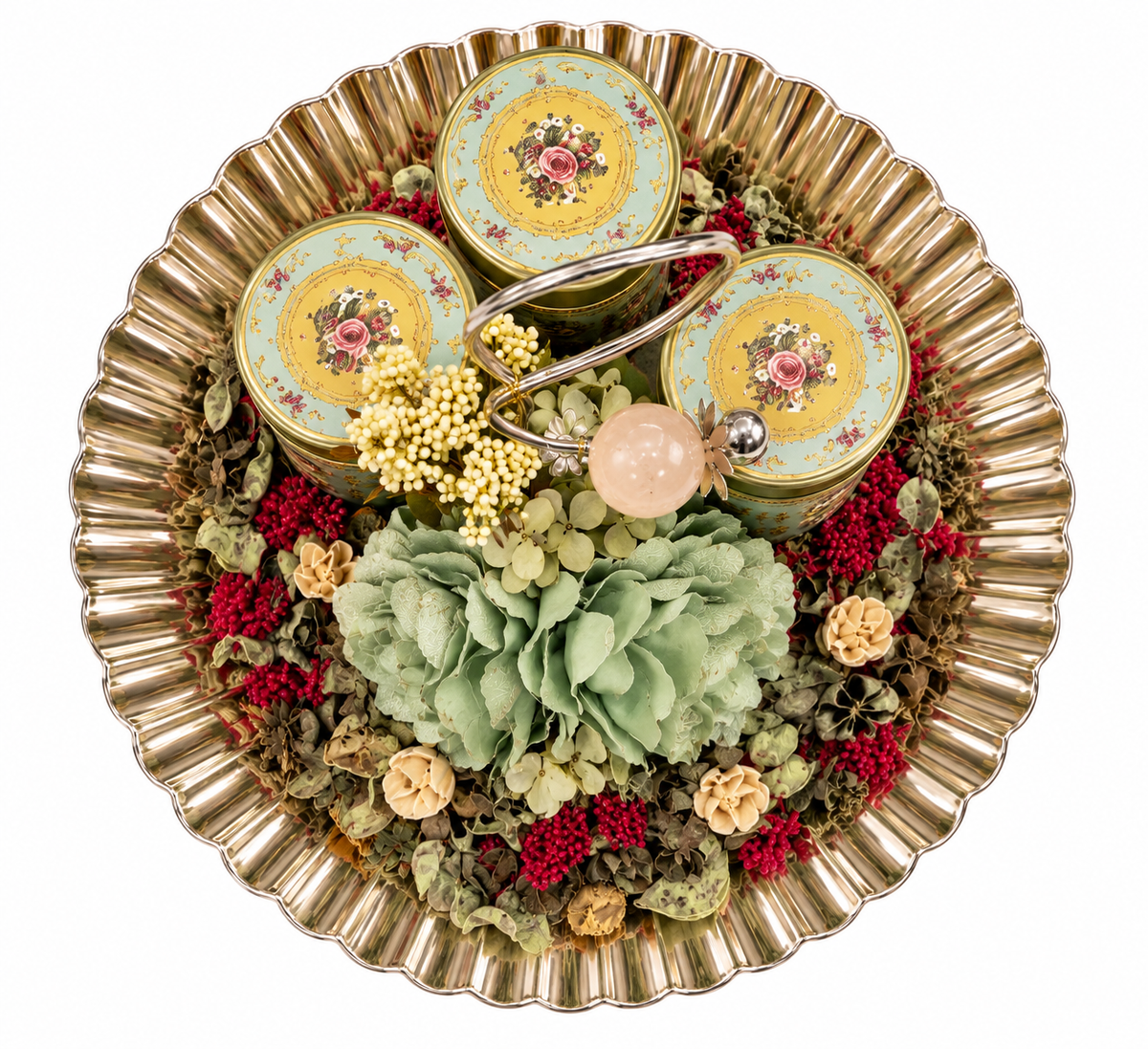 Izzhaar Botanical Charm Silver Platter Hamper