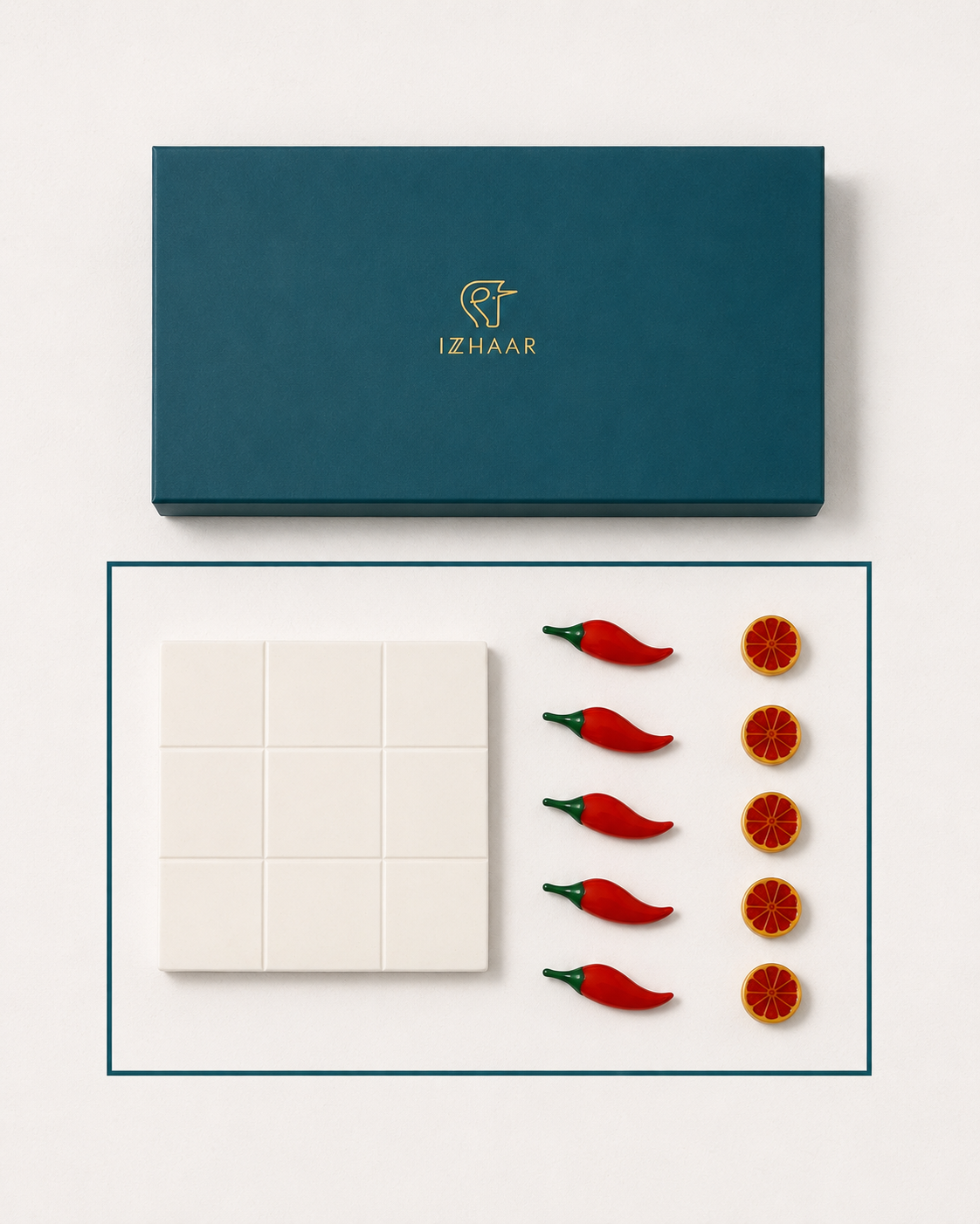Izzhaar Chili & Citrus Tic-Tac-Toe Game Set