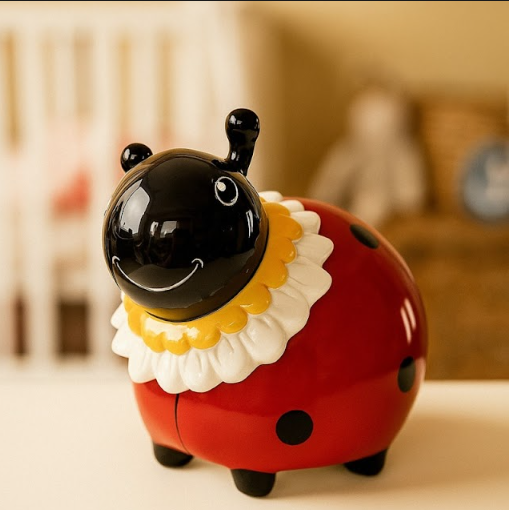 Izzhaar Ladybug Love Ceramic Jar