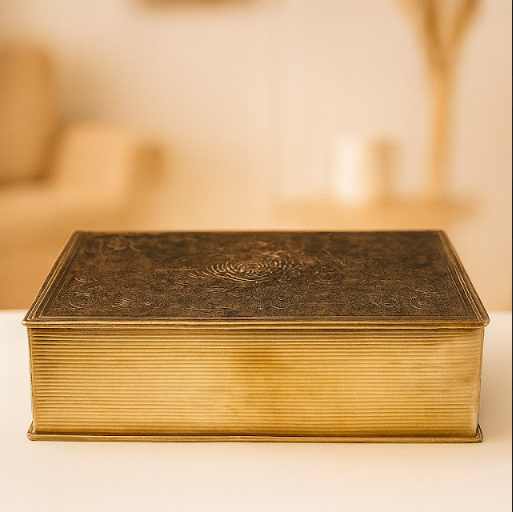 Izzhaar Vintage Gold Book Keepsake Box